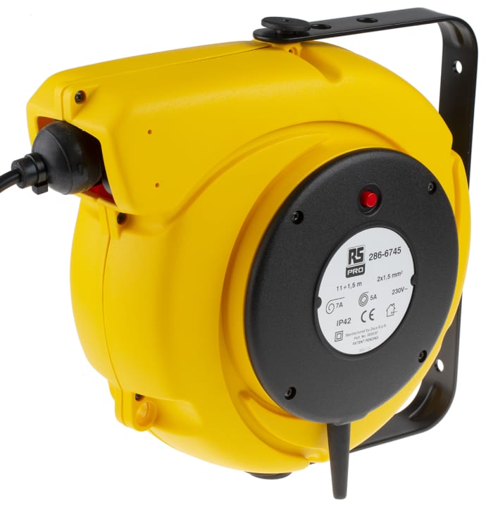 Bobine de câble RS PRO 11m, 0 prise, 230 V, 10A