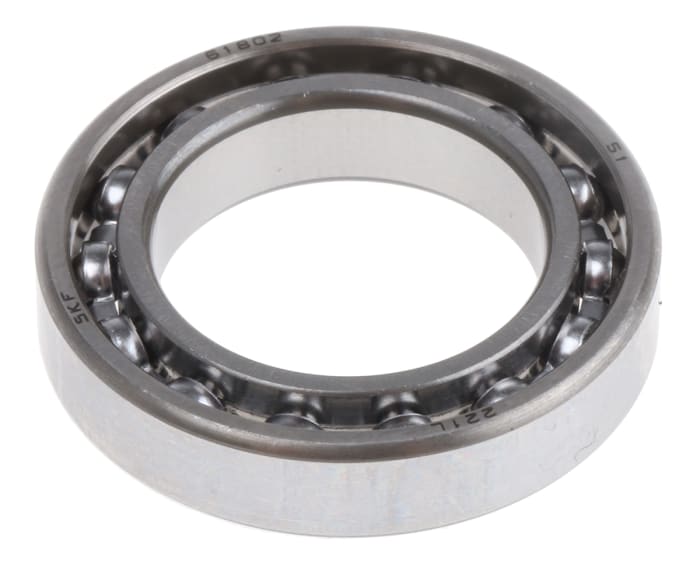 SKF 61802 Single Row Deep Groove Ball Bearing- Open Type 15mm I.D, 24mm O.D