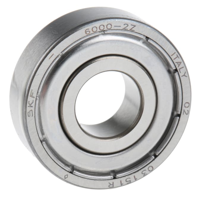 SKF 6000-2Z Single Row Deep Groove Ball Bearing- Both Sides Shielded 10mm I.D, 26mm O.D