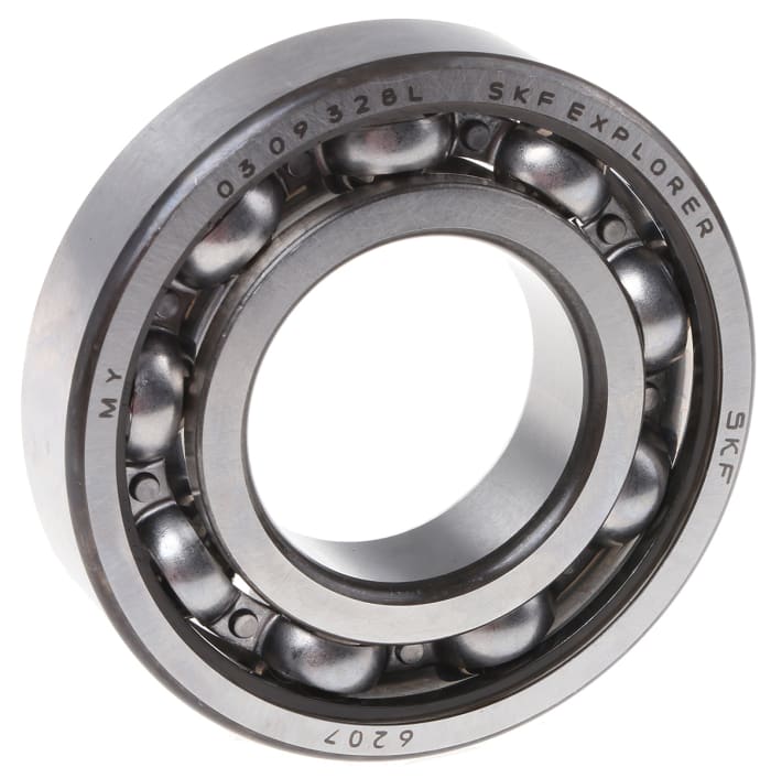 SKF 6207 Single Row Deep Groove Ball Bearing- Open Type 35mm I.D, 72mm O.D