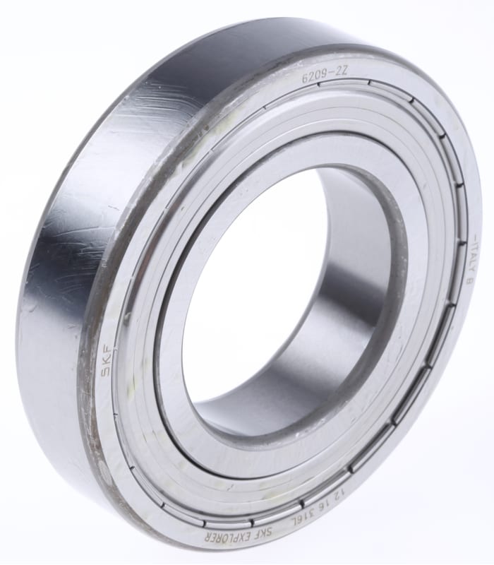 SKF 6209-2Z Single Row Deep Groove Ball Bearing- Both Sides Shielded 45mm I.D, 85mm O.D