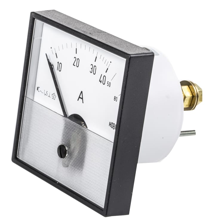 Ampèremètre analogique de panneau V c.a. HOBUT, Echelle 0/40/80A Direct Connected, 72mm x 72mm