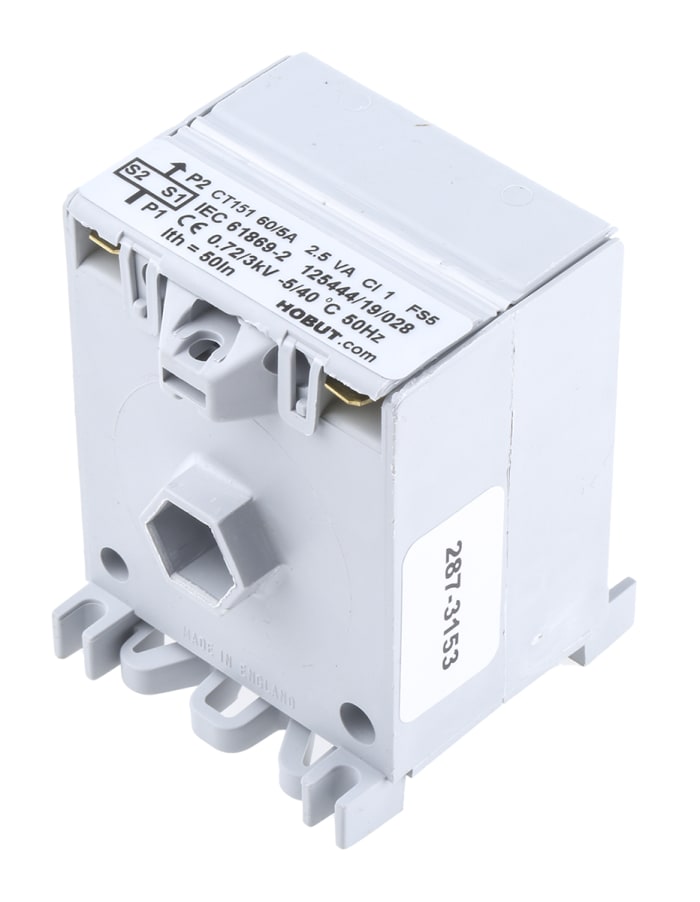HOBUT CT151 Series Straight Through Current Transformer, 60:5, 14mm Bore