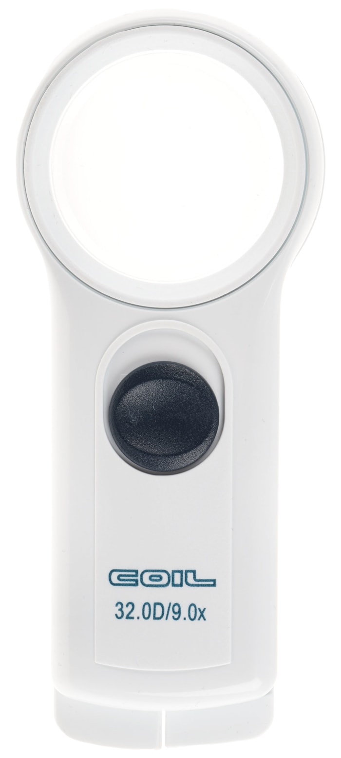 Lupa Coil, aumento 9X, Ø de la lente45mm, con illuminación