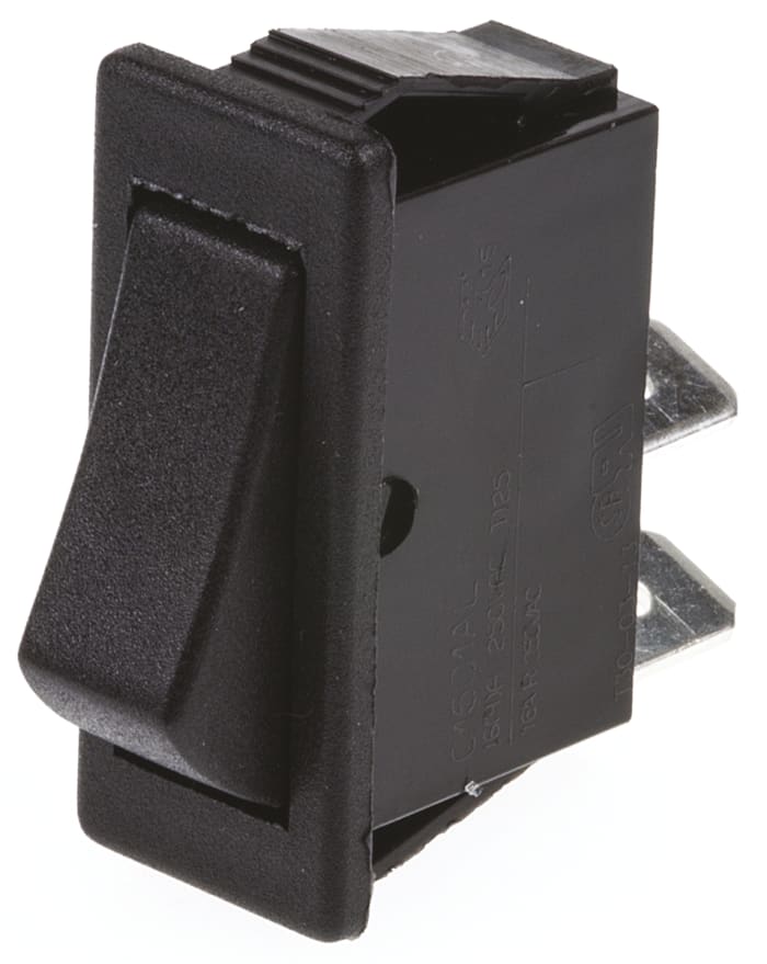 Arcolectric (Bulgin) Ltd SPST, (On)-Off Rocker Switch Panel Mount