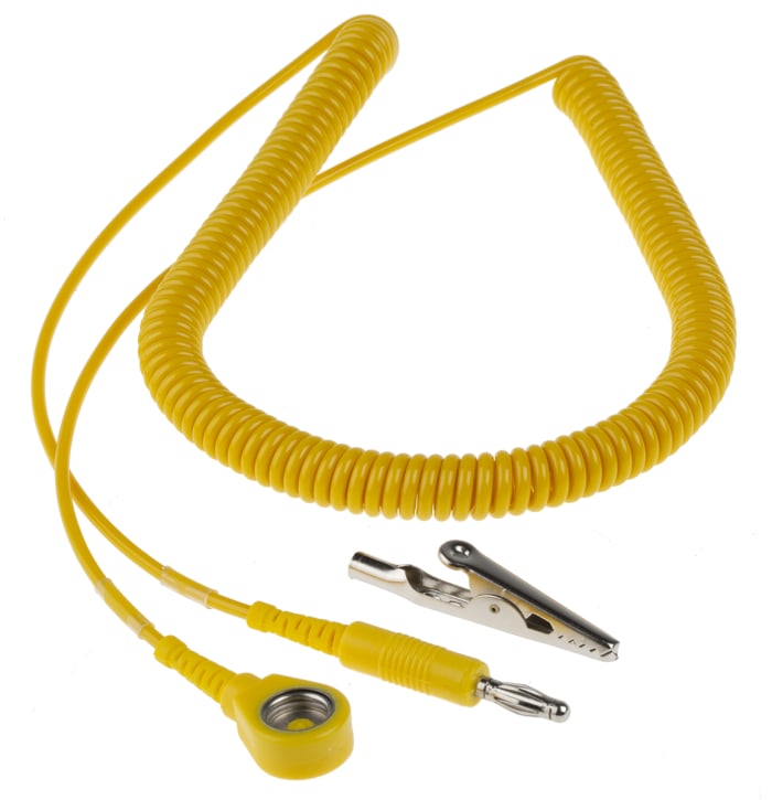RS PRO ESD Grounding Cord With 10 mm Socket