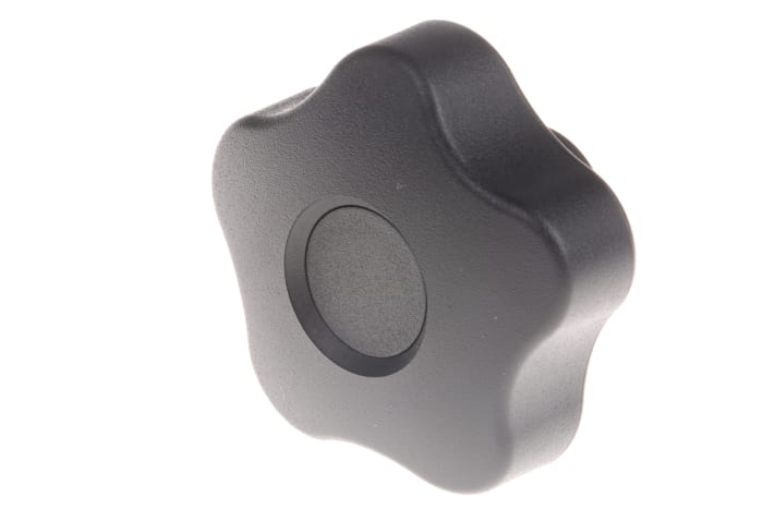 Elesa 69953 Black Multiple Lobes Clamping Knob, M8, Threaded Hole