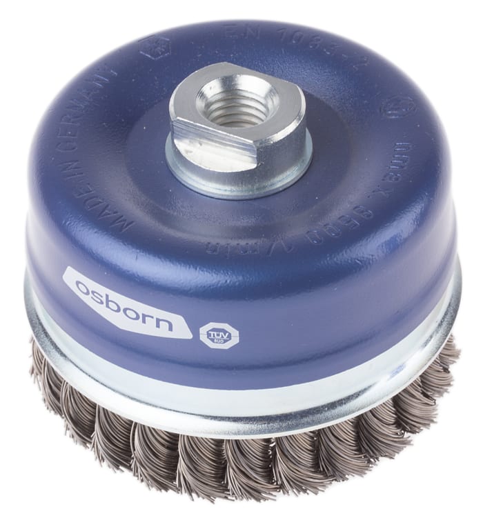 RS PRO Twisted Steel Abrasive Cup Brush, 8500rpm