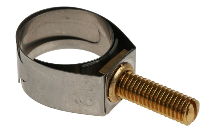Unex Brass (Bolt), Stainless Steel Slotted Screw Unex, 11mm Band Width, 14 → 19mm ID