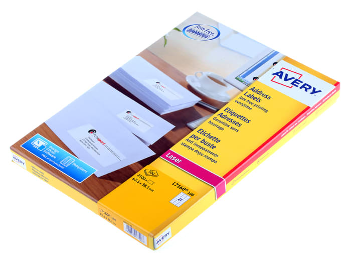 Étiquettes adhésives Avery, 100 unités , type adresse