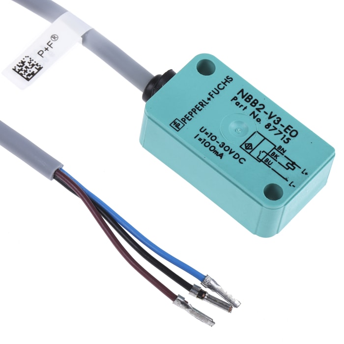 Pepperl + Fuchs Inductive Block Proximity Sensor, 2 mm Detection, NPN NO, 10 → 30 V dc