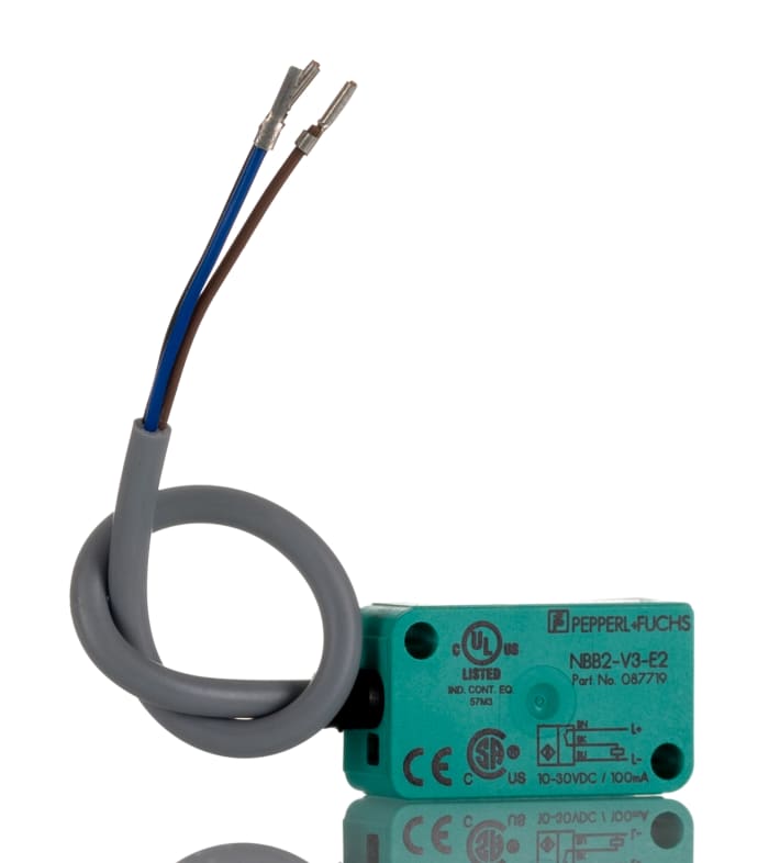 Pepperl + Fuchs Inductive Block Proximity Sensor, 2 mm Detection, PNP NO, 10 → 30 V dc