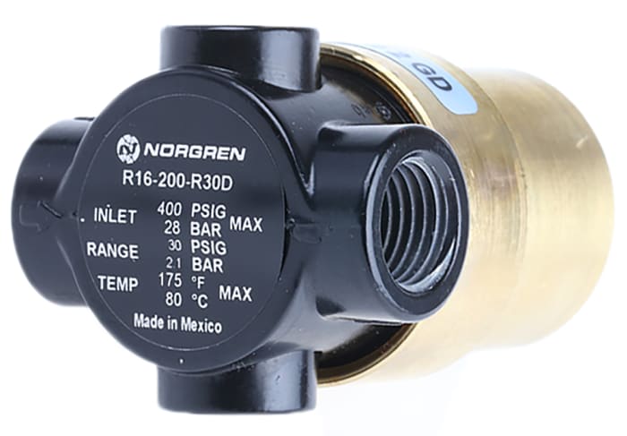Norgren G 1/4 Pneumatic Regulator - -0.2bar to 0.07bar, 1/4 in, 2bar max. input