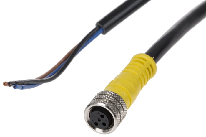 Brad from Molex Straight Female 3 way M8 to Unterminated Sensor Actuator Cable, 2m