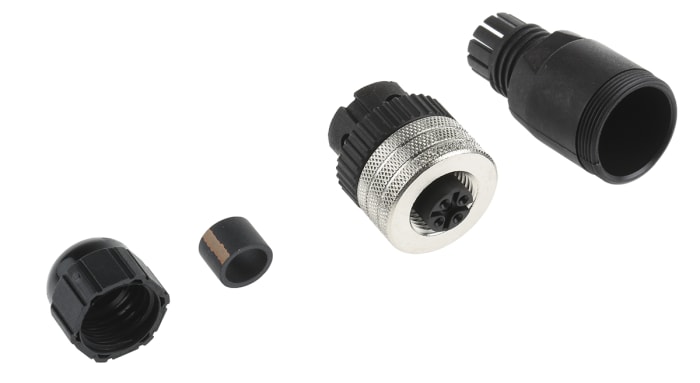 Brad from Molex Circular Connector, 4 Contacts, Cable Mount, M12 Connector, Socket, Female, IP67, Micro-Change Series