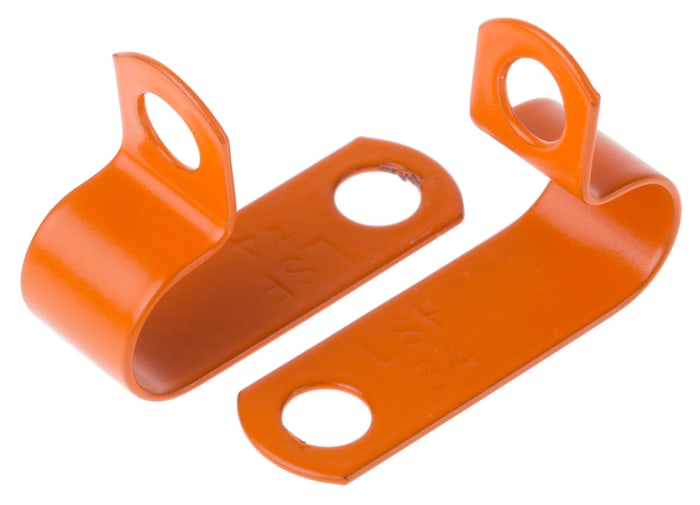 RS PRO Orange Copper Cable Clip, 9mm Max. Bundle