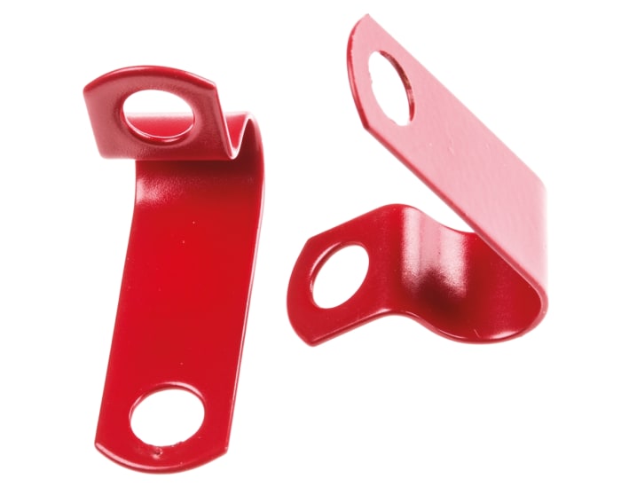 RS PRO Red Copper Cable Clip, 8.1mm Max. Bundle