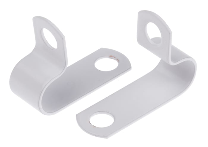 RS PRO White Copper Cable Clip, 6.6mm Max. Bundle
