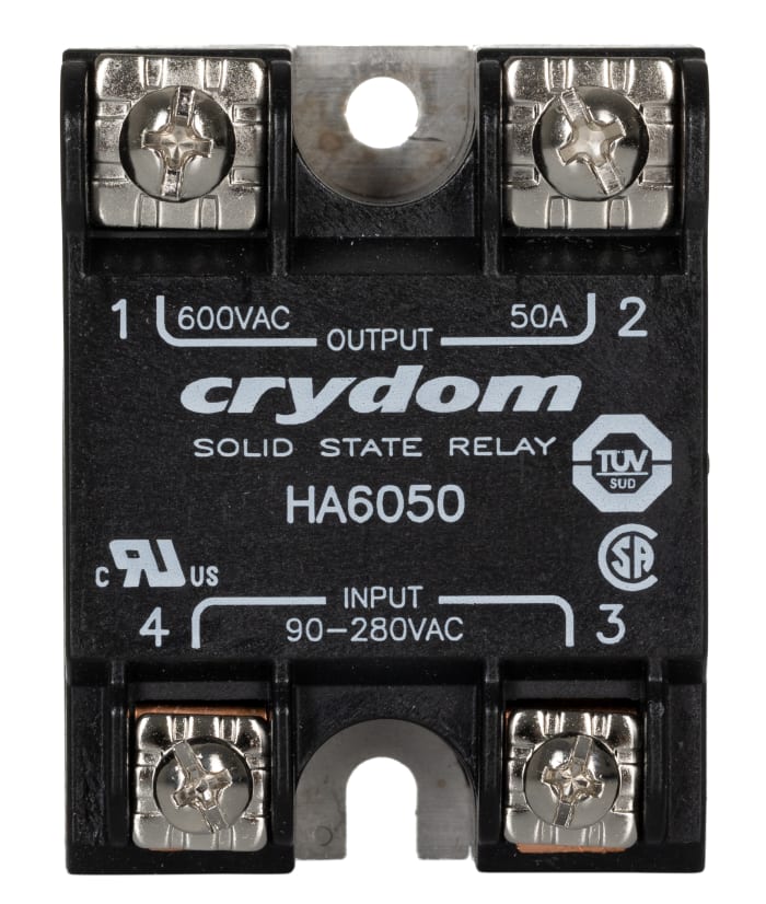 Sensata Crydom HA Series Series Solid State Relay, 50 A Load, Panel Mount, 660 V ac Load, 280 V Control