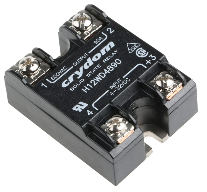 Sensata Crydom H1 Series Solid State Relay, 90 A Load, Panel Mount, 660 V ac Load, 32 V Control