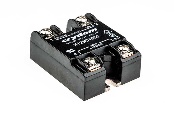 Relé de estado sólido Sensata Crydom, control 4 → 32 Vdc, carga 48 → 660V ac, 50 A máx., montaje en panel
