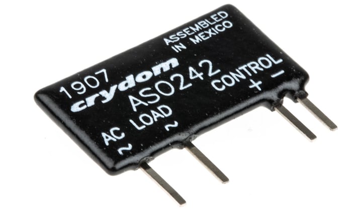 Sensata Crydom Solid State Relay, 2 A rms Load, PCB Mount, 280 V rms Load, 10 V dc Control