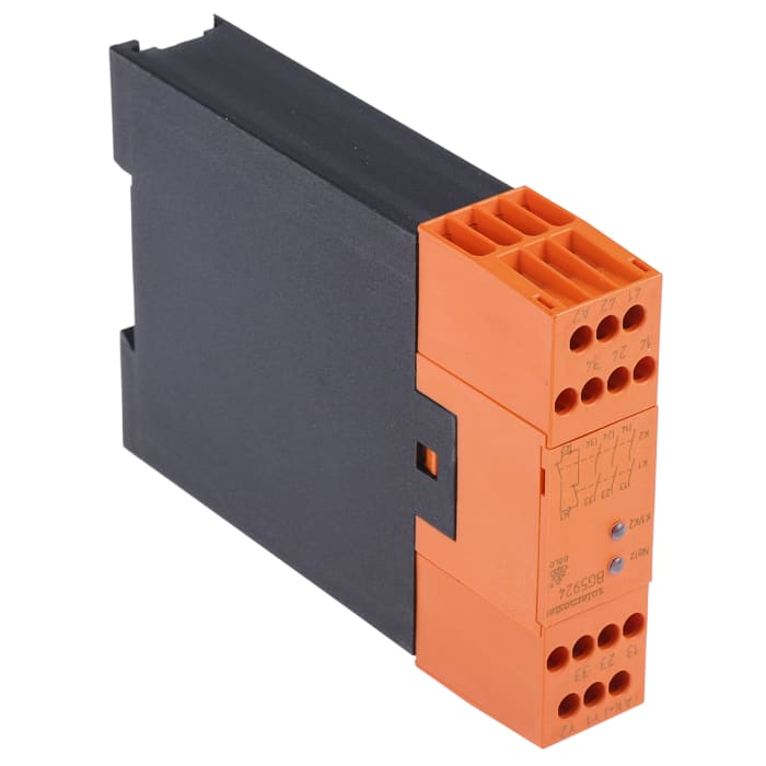 Relé de seguridad Dold Safemaster BG 5924 de 1 canal, para Parada de Emergencia, 24V dc, cat. seg. ISO 13849-1 2