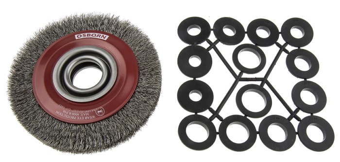 RS PRO Steel Abrasive Circular Brush, 6000rpm, 150mm Diameter