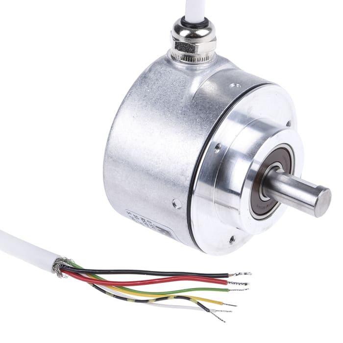 Encoder incremental Hengstler serie RI58-O, 5000 impulsos/rev, 10000rpm máx., salida Pulsar Tirar, 10 → 30 V dc,