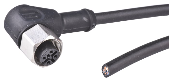 Cable de conexión Binder, con. A M12 Hembra, 5 polos, con. B Sin terminación, 5 polos, cod.: A, long. 5m