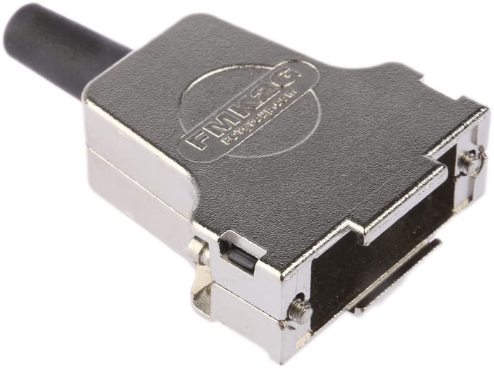 FCT from Molex FMK Series Die Cast Zinc D Sub Backshell, 15 Way, Strain Relief