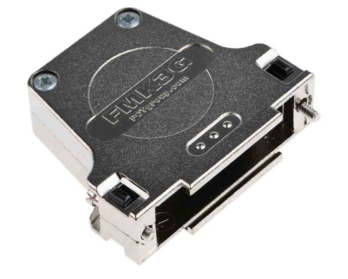 Capot Sub-D FCT from Molex série FMK, 25 contacts, Capot Sub-D en Zinc moulé boîtier B  avec Serre-câble