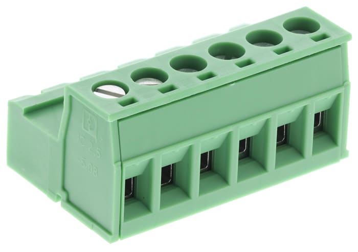 Phoenix Contact, 5.08mm Pitch, CLASSIC COMBICON IC, 6 Way, , Pluggable Terminal Block, Inverted Plug, Cable Mount,
