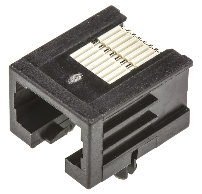 TE Connectivity 0-215877 Series Female RJ45 Connector, Through Hole, Cat3 Right Angle 1 Port 8 -Way