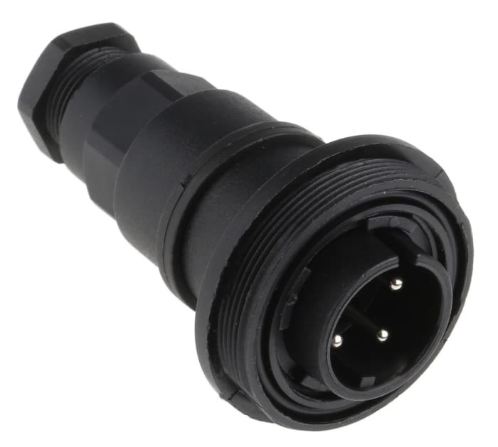 Bulgin Circular Connector, 4 Contacts, In-line, Plug, Male, IP68, IP69K, Standard Buccaneer Series