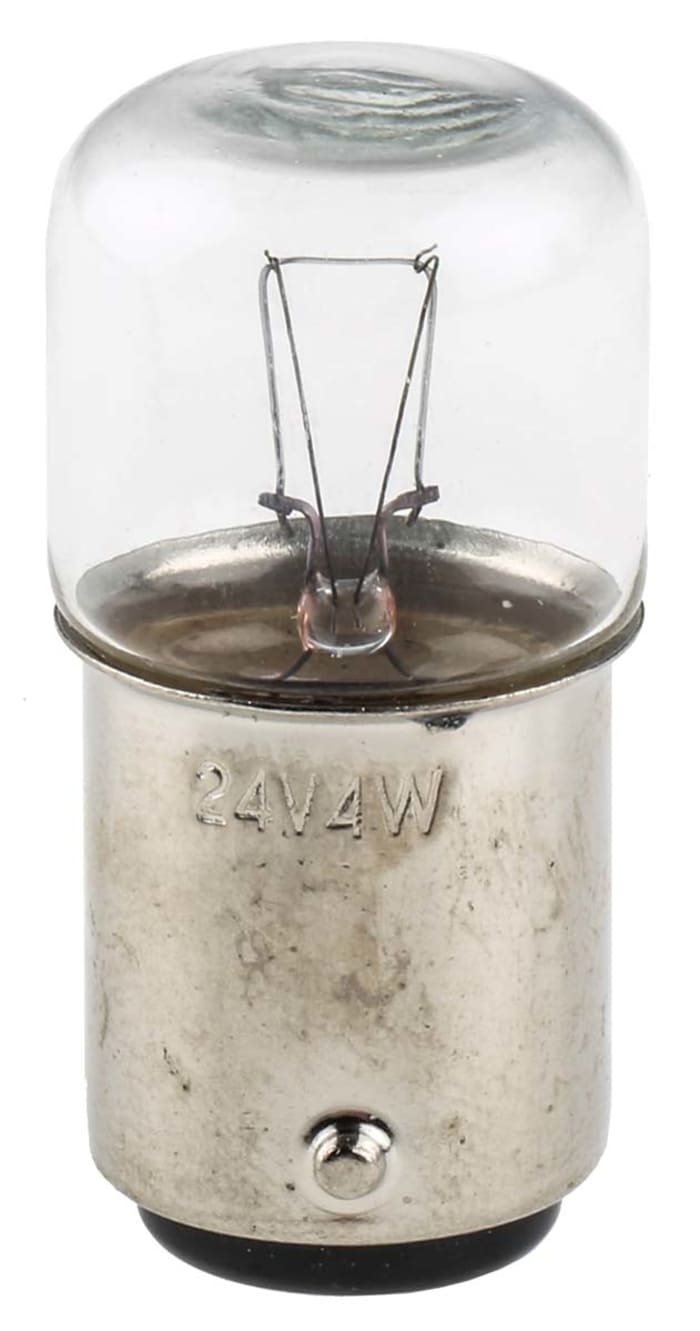 Schneider Electric Incandescent Clear Bulb, BA15d 24 V