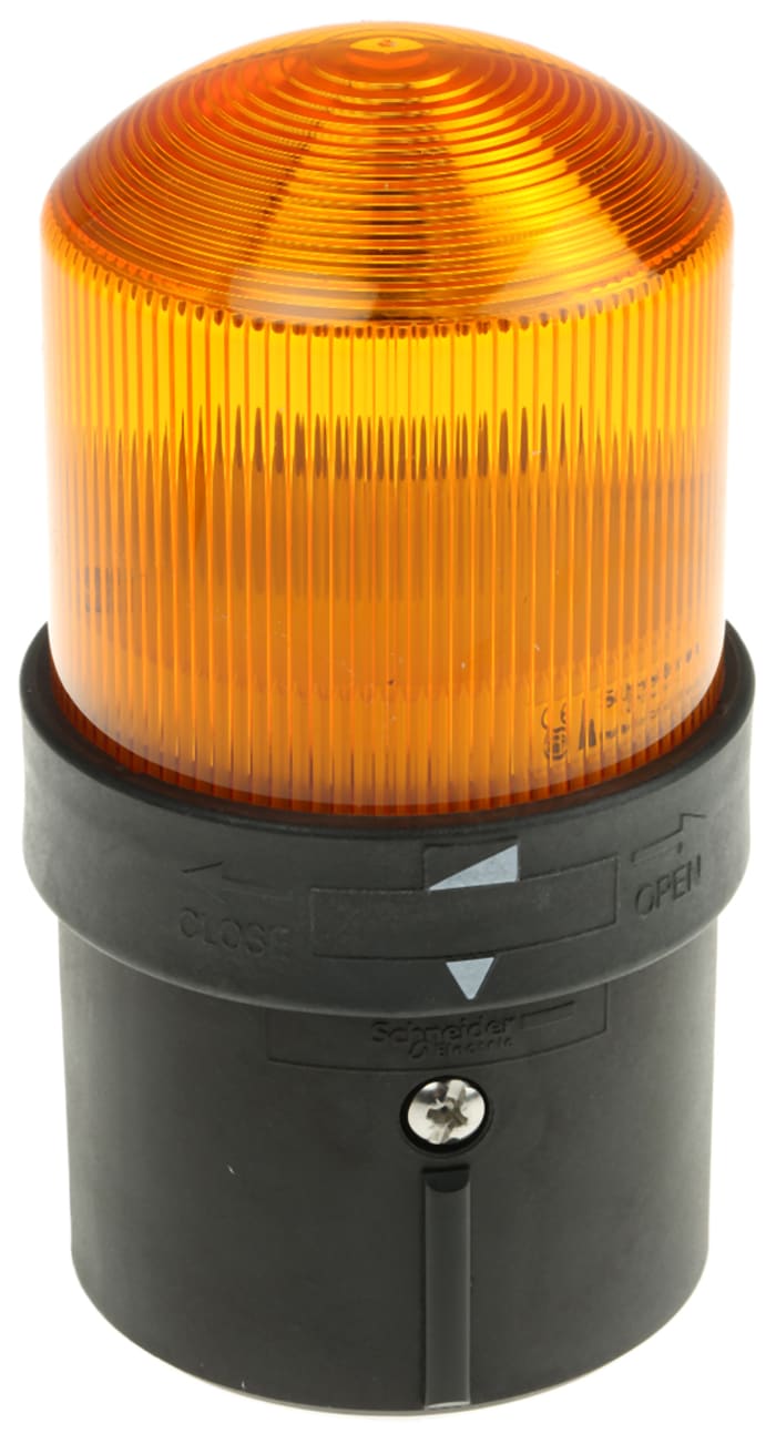 Schneider Electric Harmony XVB Series Amber Flashing Beacon, 24 V ac, 24 → 48 V dc, Panel Mount, Incandescent