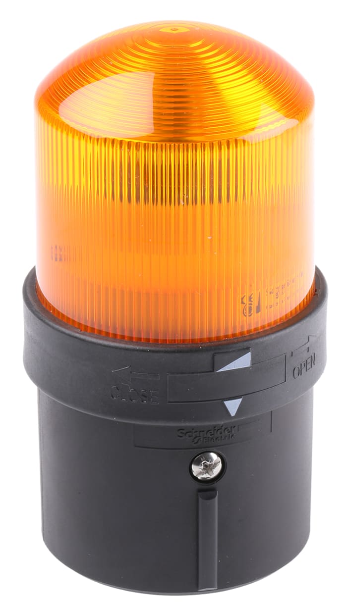 Schneider Electric Harmony XVB Series Amber Flashing Beacon, 48 → 230 V ac, Base Mount, Incandescent Bulb, IP65