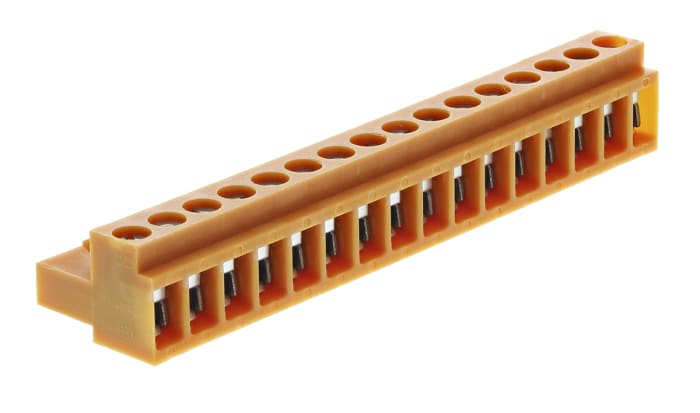 Weidmuller BL Series PCB Terminal Block, 5.08mm Pitch, Cable Mount, Screw Down Termination
