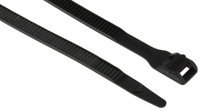 Serre-câble Legrand Colson, 180mm x 6 mm, Noir, en Polyamide 12 (PA12), x 100