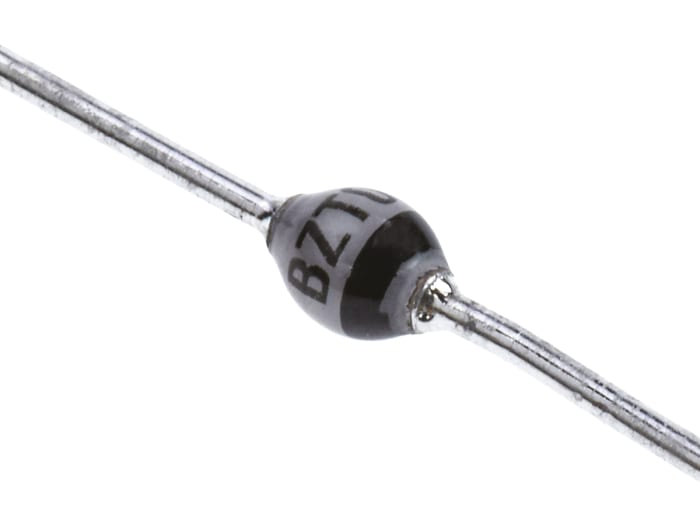 Vishay 4.2 x 3.6 x 3.6mm Jednoduchý BZT03C6V2-TR +175 °C 1.3 W 1.5mA 2Ω -65 °C Průchozí otvor 6.2V 1, SOD-57, počet