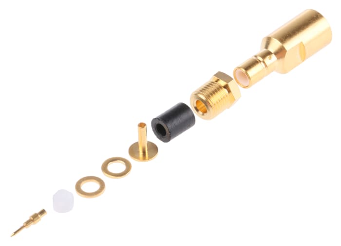 Connecteur SMB Radiall Femelle Droit, raccordement Cage à ressort 50Ω Montage sur câble