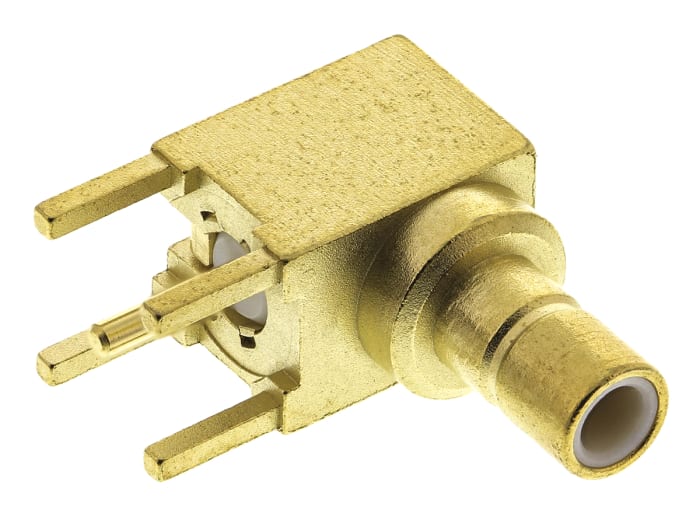 Radiall, Jack Through Hole SMB Connector, 50Ω, Solder Termination, Right Angle Body