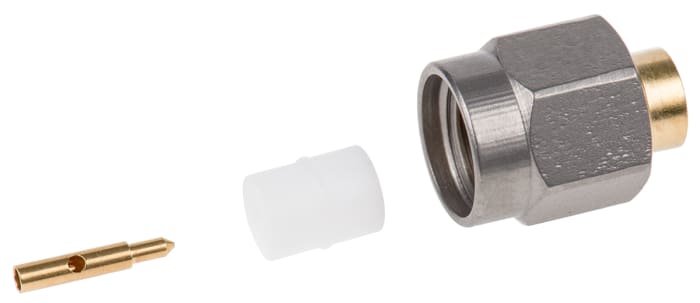 Connecteur SMA Radiall Mâle Droit, raccordement A sertir 50Ω Montage sur câble