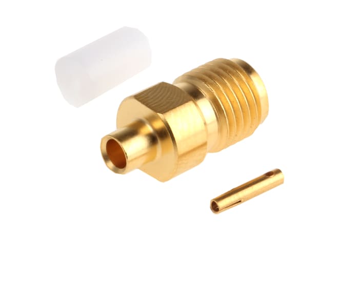 Connecteur SMA Radiall Femelle Droit, raccordement A sertir 50Ω Montage sur câble