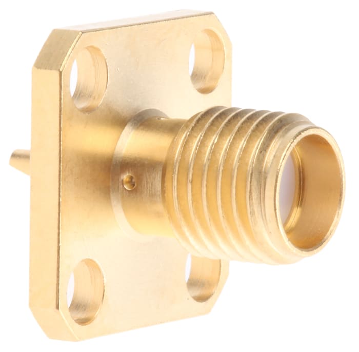 Radiall, jack Flange Mount SMA Connector, 50Ω, Solder Termination, Straight Body