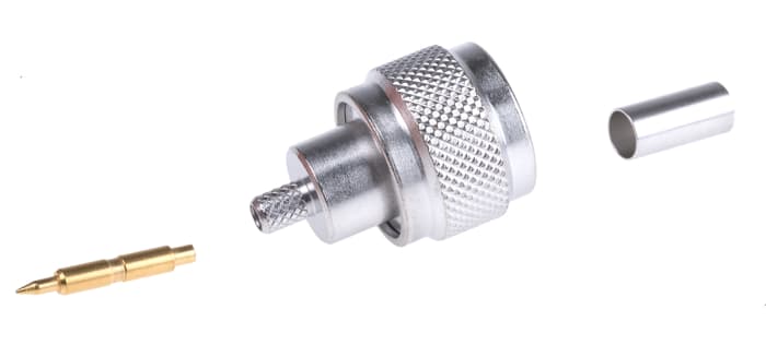 Radiall, Plug Cable Mount N Connector, 50Ω, Crimp Termination, Straight Body