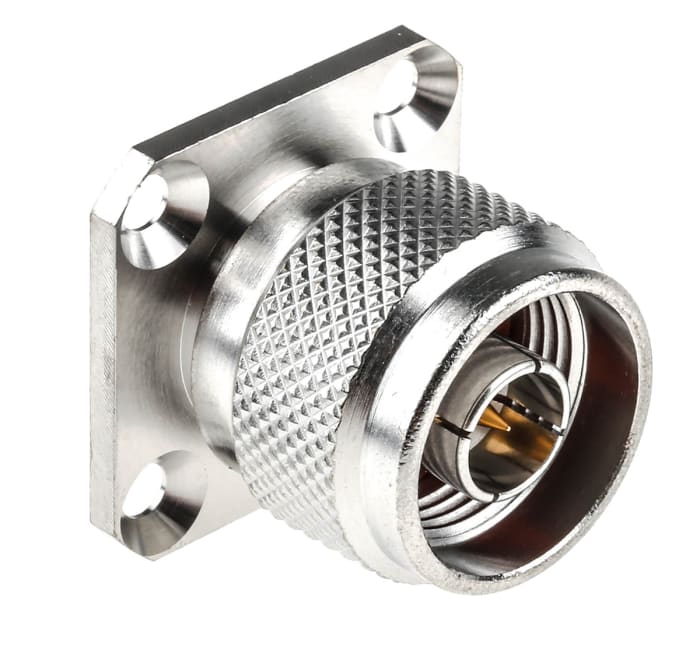 Connecteur N Radiall Mâle Droit, raccordement A souder 50Ω Montage panneau