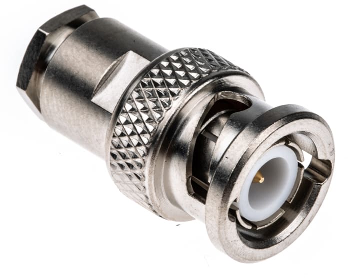 Connecteur BNC Radiall Mâle Droit, raccordement Cage à ressort 50Ω Montage sur câble