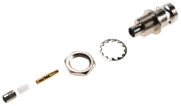 Radiall, Jack Panel Mount BNC Connector, 75Ω, Crimp Termination, Straight Body